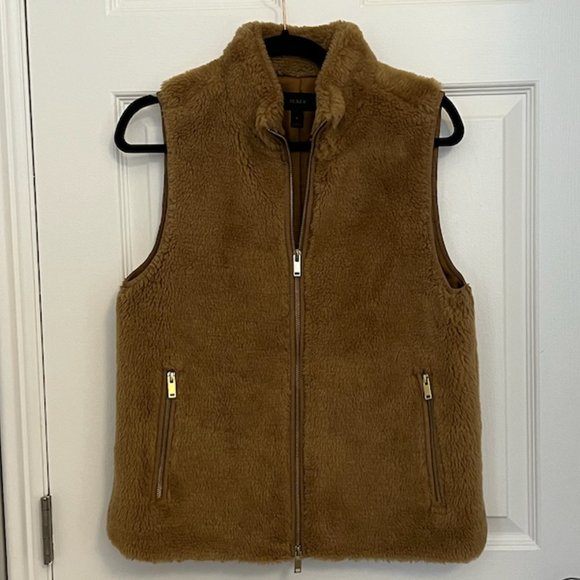 J. Crew Jackets & Blazers - JCrew Faux Fur Vest (Size S)